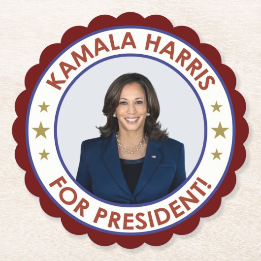 カマラ・ハリス大統領に! ペーパーコースター (正面)