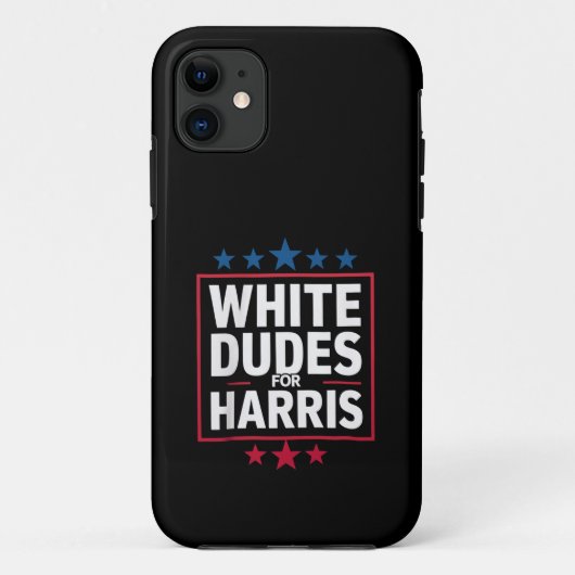 カマラ・ハリス大統領就任2024を白人男性が応援 Case-Mate iPhoneケース (裏面)