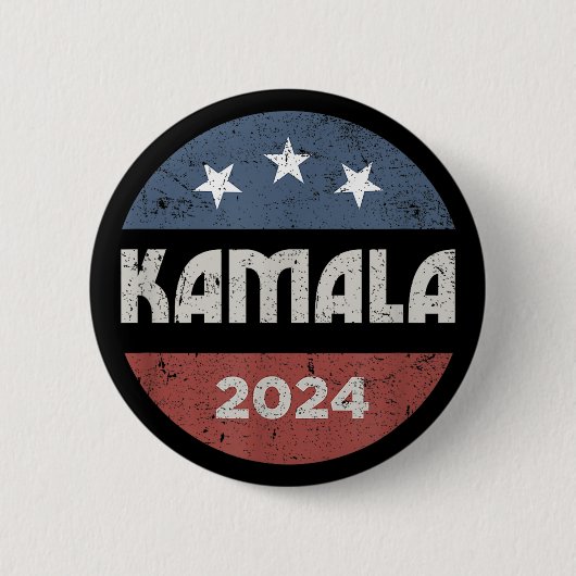 カマラ・ハリス大統領2024 缶バッジ (正面)