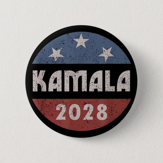 カマラ・ハリス大統領 カマラ・ハリス 2028 缶バッジ (正面)