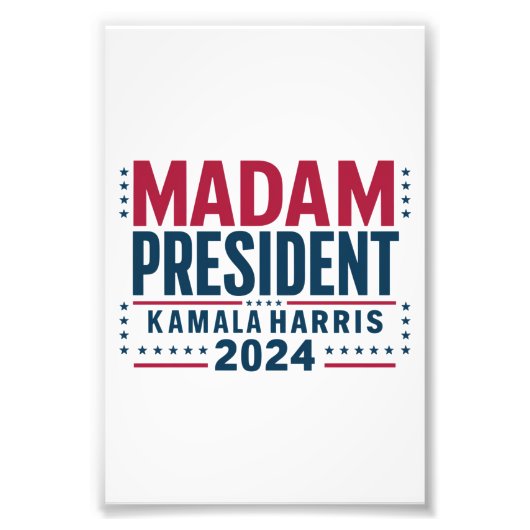カマラ・ハリス大統領 2024 民主党に投票 フォトプリント            (正面)