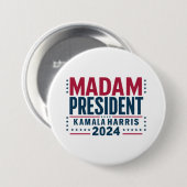 カマラ・ハリス大統領 2024 民主党に投票 缶バッジ (正面&裏面)