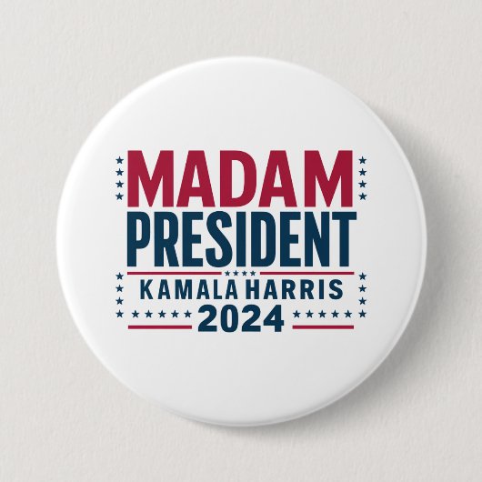 カマラ・ハリス大統領 2024 民主党に投票 缶バッジ (正面)