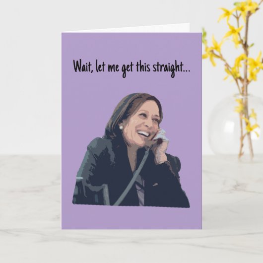 カマラ・ハリス電話の面白いグリーティングカード カード (黄色い花)