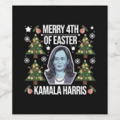 カマラ・ハリス クリスマス サンタ メリー イースター ワインラベル (シングルラベル)