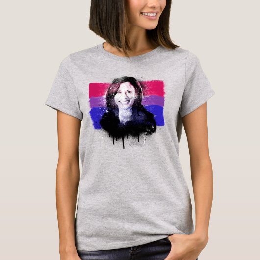 カマラ・ハリス バイセクシャル プライド Tシャツ (正面)