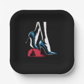 カマラ・ハリス ヒールでマガ・ハットを踏む ペーパープレート (正面)