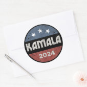 カマラ・ハリス 2024大統領選挙 ラウンドシール (封筒)