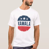 カマラ・ハリス 2024年選挙 投票 ブルー 民主党 Tシャツ (正面)