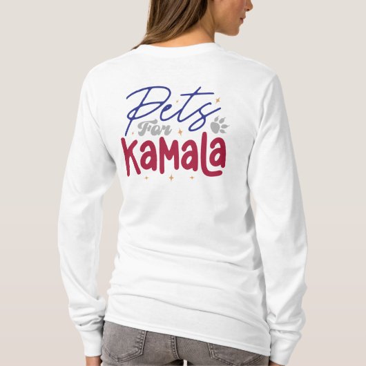 カマラ・ハリス 2024 のペット Tシャツ (裏面)