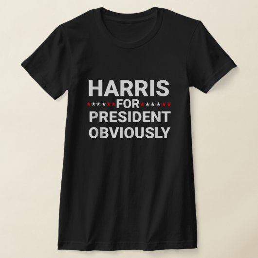 カマラ・ハリス 2024 大統領に 間違いなく Tシャツ (レイダウン)