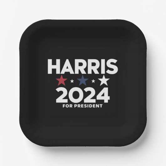 カマラ・ハリス 2024 大統領選挙キャンペーン ペーパープレート (正面)