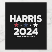 カマラ・ハリス 2024 大統領選挙キャンペーン ワインラベル (シングルラベル)