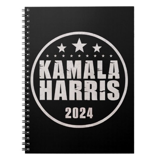 カマラ・ハリス 2024 大統領選挙 レトロ選挙 ノートブック (正面)