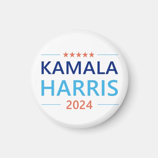 カマラ・ハリス 2024 大統領選 ボタン マグネット (正面)