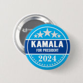 カマラ・ハリス 2024 大統領選 ボタン 缶バッジ (正面&裏面)