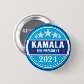 カマラ・ハリス 2024 大統領選 ボタン 缶バッジ (正面&裏面)