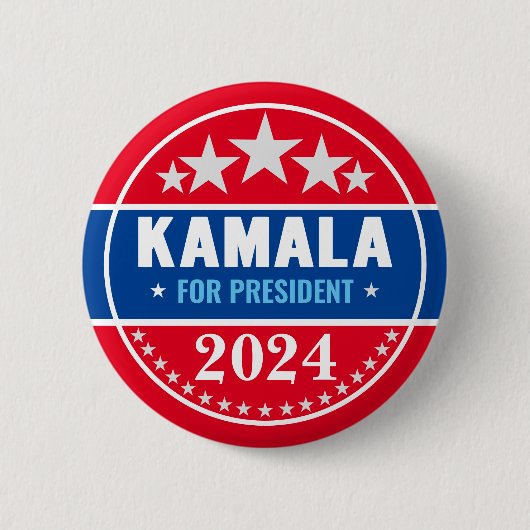 カマラ・ハリス 2024 大統領選 ボタン 缶バッジ (正面)