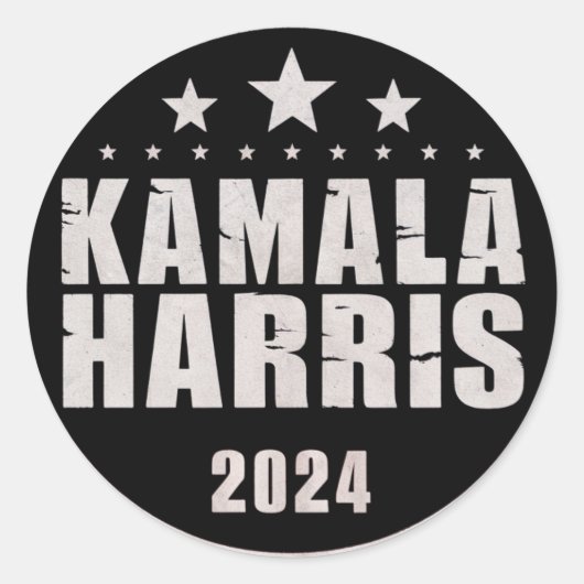 カマラ・ハリス 2024 大統領選 レトロ選挙 ラウンドシール (正面)