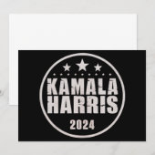 カマラ・ハリス 2024 大統領選 レトロ選挙 招待状 (正面/裏面)