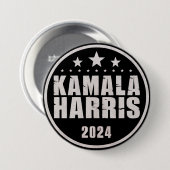 カマラ・ハリス 2024 大統領選 復古調選挙 缶バッジ (正面&裏面)