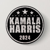 カマラ・ハリス 2024 大統領選 復古調選挙 缶バッジ (正面)