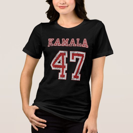 カマラ・ハリス 2024 大統領 ハリス47 トライブレンドＴシャツ (正面)