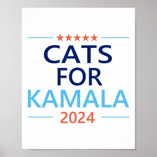 カマラ・ハリス 2024 子なし猫レディ JD ヴァンス ポスター (正面)