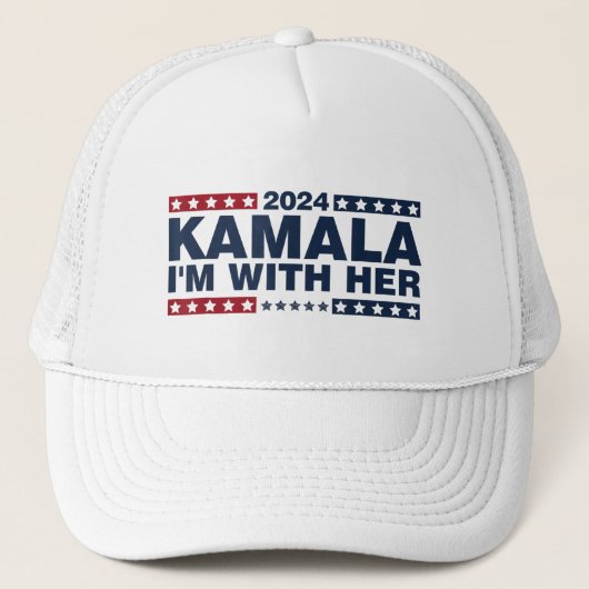 カマラ・ハリス 2024 応援 私は彼女と共に カマラ 2024 キャップ (正面)
