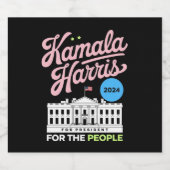 カマラ・ハリス 2024 民主党 支持 ブルー ビールラベル (シングルラベル)