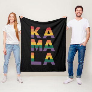 カマラ・ハリス 2024 虹色の旗 ゲイ プライド LGBT  フリースブランケット