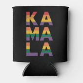 カマラ・ハリス 2024 虹色の旗 ゲイ プライド LGBT  缶クーラー (正面)