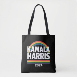 カマラ・ハリス 2024 虹 ゲイ プライド LGBT 選挙 トートバッグ