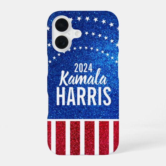 カマラ・ハリス 2024 進歩と団結を応援 iPhone 16ケース (裏面)