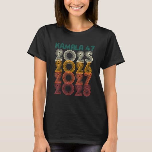 カマラ・ハリス 47代 アメリカ大統領 2024 Tシャツ (正面)