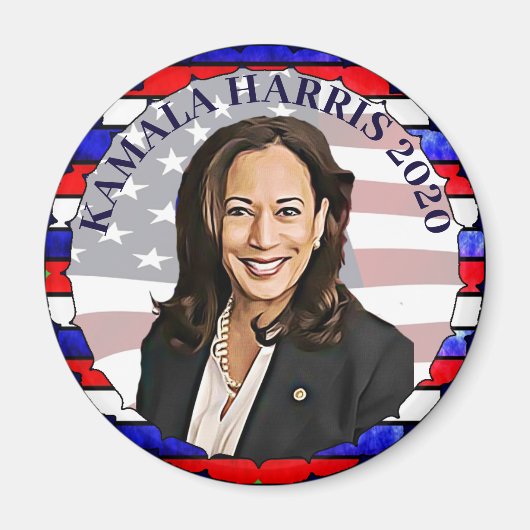 カマラ・ハリス for President 2020選挙 マグネット (正面)