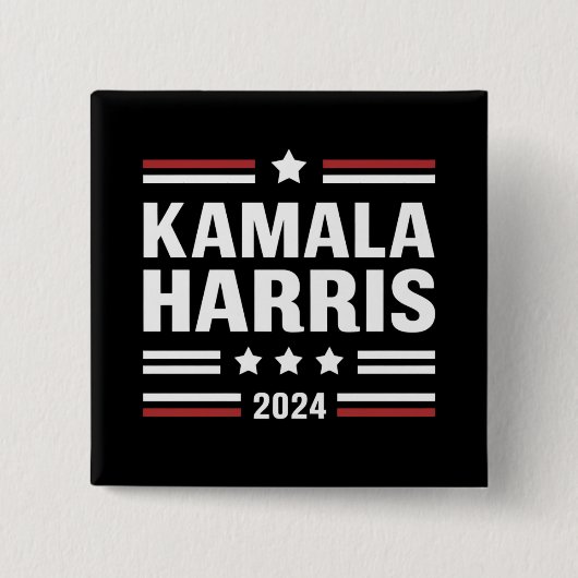 カマラ・ハリス for The People 2024 大統領 缶バッジ (正面)