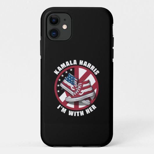 カマラ・ハリス I'm with Her 愛国 コンバース Case-Mate iPhoneケース (裏面)