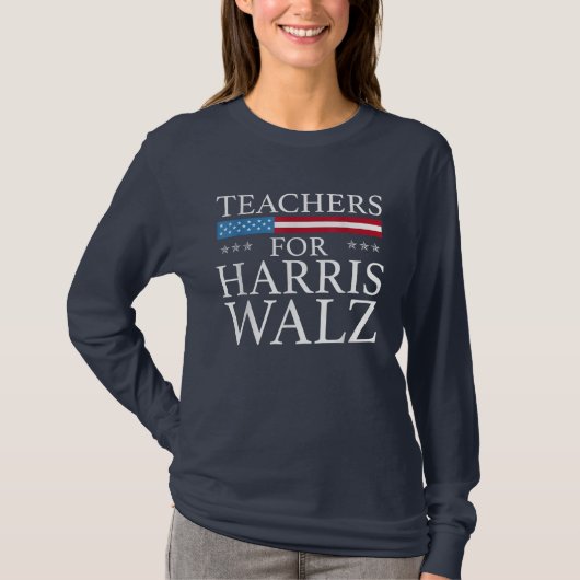カマラ・ハリス Teachers For Harris Walz 2024 Tシャツ (正面)