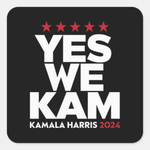 カマラ・ハリス Yes We Kam アメリカ大統領 2024 スクエアシール