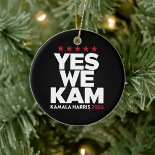 カマラ・ハリス Yes We Kam アメリカ大統領 2024 セラミックオーナメント