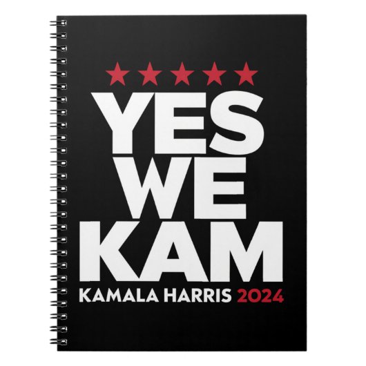 カマラ・ハリス Yes We Kam アメリカ大統領 2024 ノートブック (正面)