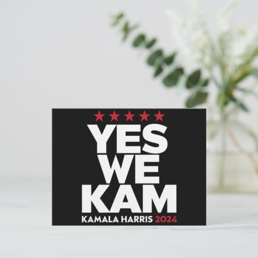 カマラ・ハリス Yes We Kam アメリカ大統領 2024 ポストカード (スタンド正面)