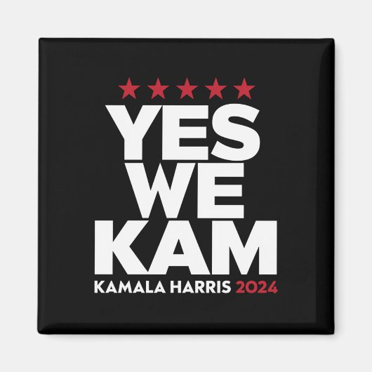 カマラ・ハリス Yes We Kam アメリカ大統領 2024 マグネット (正面)