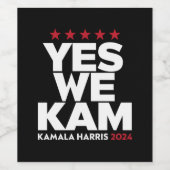 カマラ・ハリス Yes We Kam アメリカ大統領 2024 ワインラベル (シングルラベル)