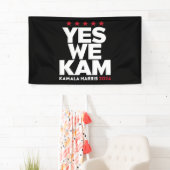 カマラ・ハリス Yes We Kam アメリカ大統領 2024 横断幕 (インサイチュ)