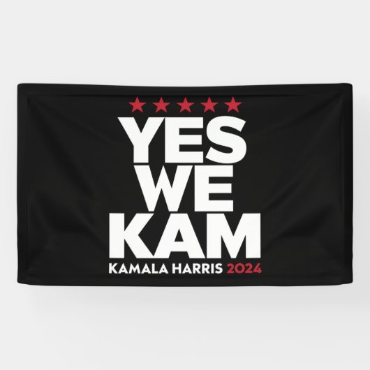 カマラ・ハリス Yes We Kam アメリカ大統領 2024 横断幕 (横)