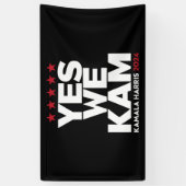 カマラ・ハリス Yes We Kam アメリカ大統領 2024 横断幕 (縦)