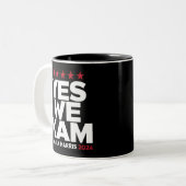 カマラ・ハリス Yes We Kam for US大統領 2024 ツートーンマグカップ (正面左)
