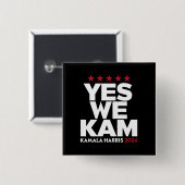 カマラ・ハリス Yes We Kam for US大統領 2024 缶バッジ (正面&裏面)